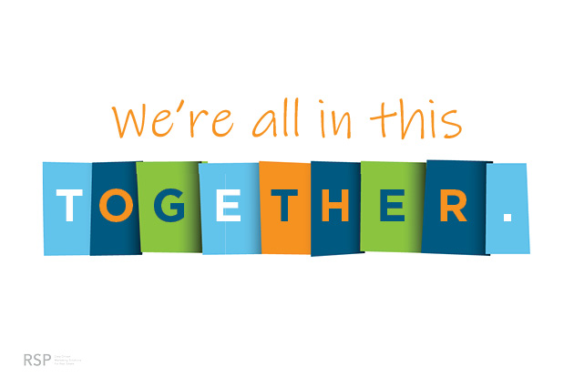 we're all in this together social media graphic